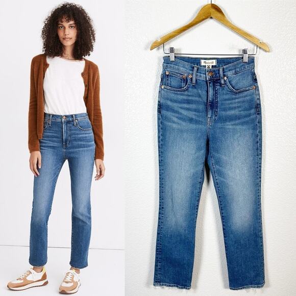 Madewell Womens Slim Demi-Boot Jeans in Northaven Wash Size 25 - Picture 1 of 11